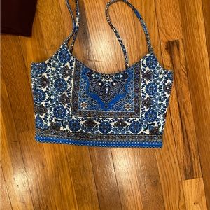 Topshop cropped scuba paisley top, 6